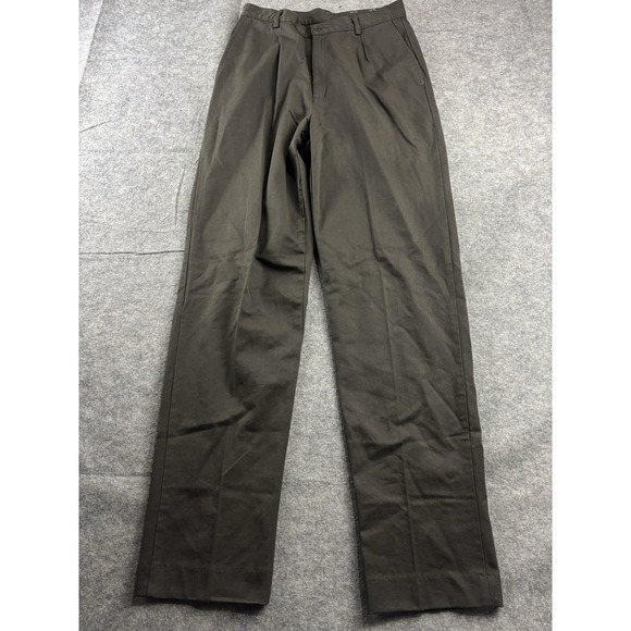 Lands' End Pants - VTG Lands' End Womens 6R (26x31) Brown Pleated Dress Pants USA Old Money Classy